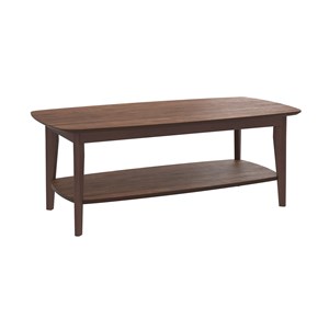 Table basse rectangulaire en bois foncé - sadi