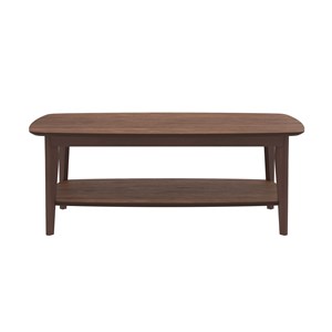 Table basse rectangulaire en bois foncé - sadi