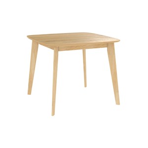 Table carrée 4 personnes en bois clair naturel 90 cm - julio