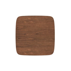 Table carrée 4 personnes en bois foncé finition noyer 90 cm - julio