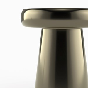 Table d'appoint ronde en métal doré d40 cm - anouk