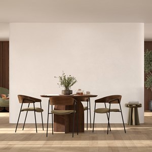 Table d'appoint ronde en métal doré d40 cm - anouk