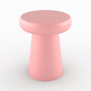 Table d'appoint ronde en métal rose d40 cm - anouk