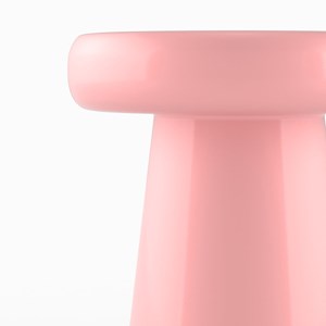 Table d'appoint ronde en métal rose d40 cm - anouk