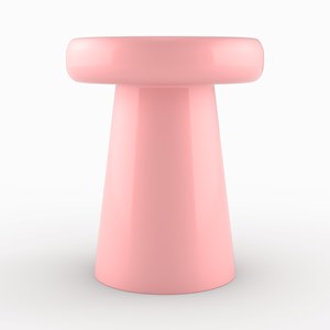 Table d'appoint ronde en métal rose d40 cm - anouk