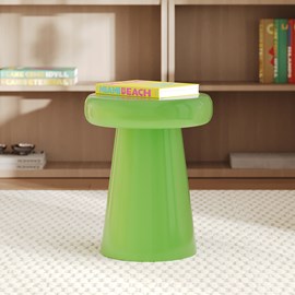Table d'appoint ronde en métal vert d40 cm - anouk