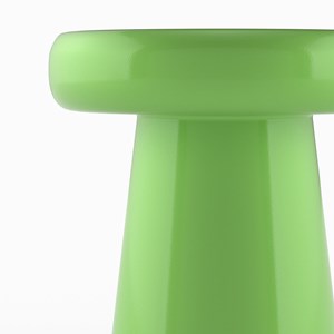 Table d'appoint ronde en métal vert d40 cm - anouk
