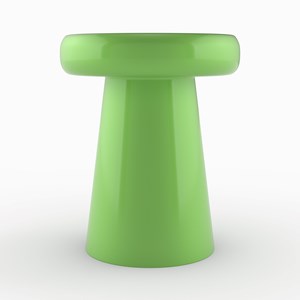 Table d'appoint ronde en métal vert d40 cm - anouk