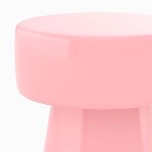 Table d'appoint ronde en métal rose d30 cm - athéna