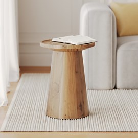 Table d'appoint en bois massif d'acacia - capucine