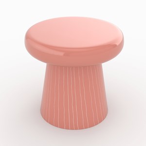 Table d'appoint ronde en métal rose d41 cm - rosalie