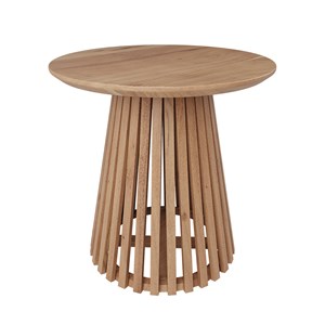 Table d'appoint ronde bois clair en bois d'acacia d50 cm - képès