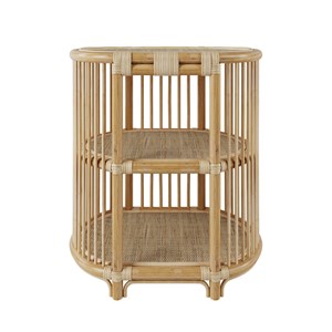 Table d'appoint 2 étagères en rotin naturel - marthe