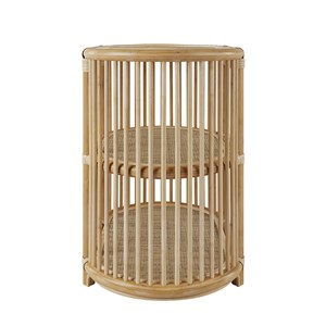 Table d'appoint 2 étagères en rotin naturel - marthe