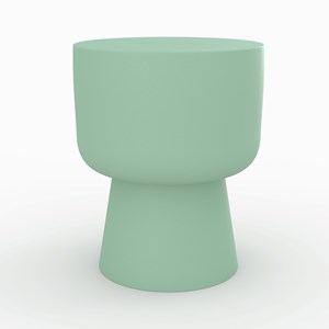 Table d'appoint ronde en métal vert d34 cm - prisca