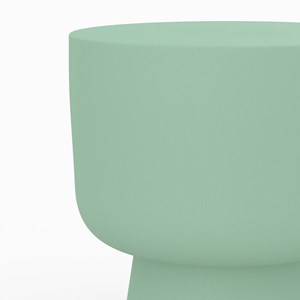 Table d'appoint ronde en métal vert d34 cm - prisca