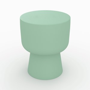 Table d'appoint ronde en métal vert d34 cm - prisca