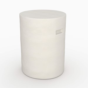 Table d'appoint ronde en béton blanc d35 cm - santorini