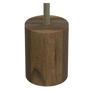 Table d'appoint ronde en bois de manguier et résine  d45 cm - slimi