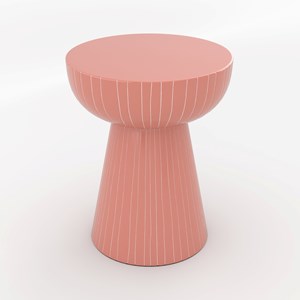 Table d'appoint ronde en métal rose d34.5 cm - sidonie