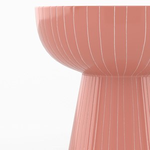 Table d'appoint ronde en métal rose d34.5 cm - sidonie