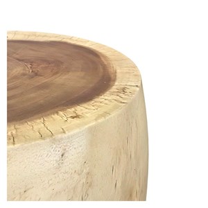 Table d'appoint ronde en bois de suar d50 cm - toha