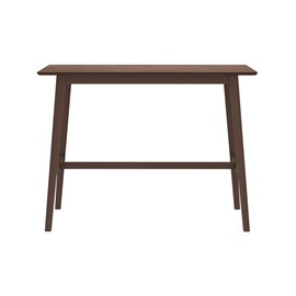 Table de bar rectangulaire 4 personnes en bois foncé 120 cm - buvette