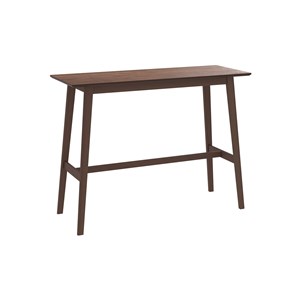 Table de bar rectangulaire 4 personnes en bois foncé 120 cm - buvette