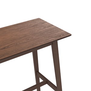 Table de bar rectangulaire 4 personnes en bois foncé 120 cm - buvette