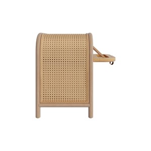 Table de chevet en bois massif, 1 porte et 1 niche - alata