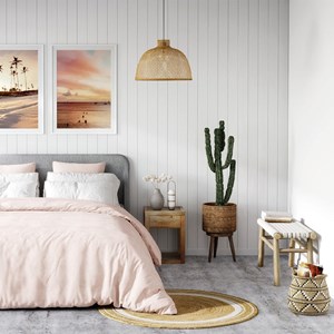 Table de chevet 1 tiroir en bois de manguier - jakarta