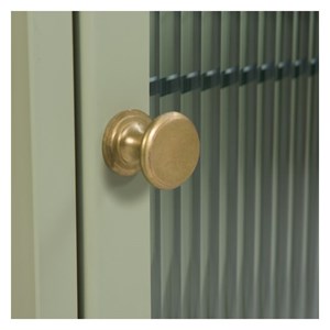 Table de chevet en verre, métal et bois 1 porte - marnie