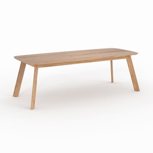 Table de jardin en bois de teck recyclé 10 personnes - lumo