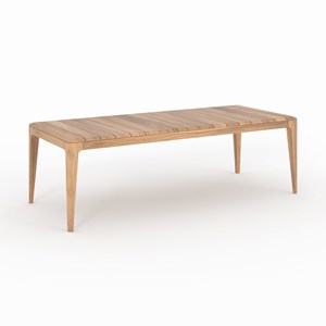 Table de jardin en bois de teck recyclé 10 personnes - nonza