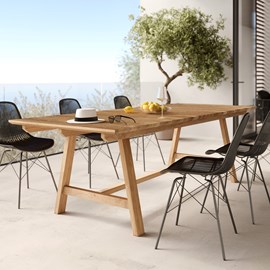 Table de jardin 240 cm en bois de teck massif - budi
