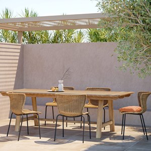 Table de jardin 240 cm en bois de teck massif - budi