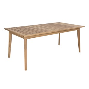 Table de jardin extensible en teck massif 6 à 10 personnes - tunga