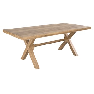 Table de jardin en bois de teck massif 8 personnes - suri