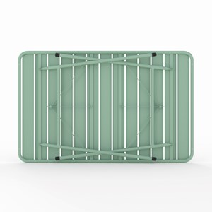 Table de jardin pliante en métal vert clair 4 personnes - yumi