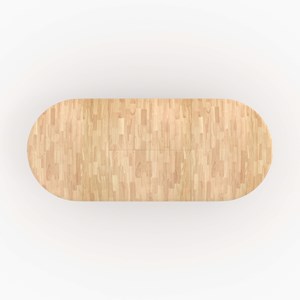 Table extensible en bois d'hévéa massif clair 6 à 10 personnes - oli