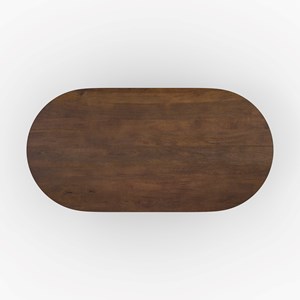 Table ovale en bois de manguier massif 6 places - alix