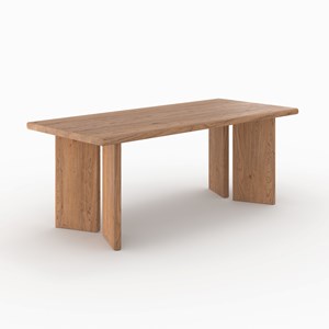 Table rectangulaire en bois d'orme 8 personnes - albane