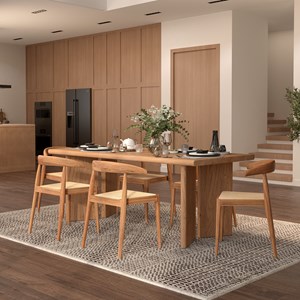 Table rectangulaire en bois d'orme 8 personnes - albane