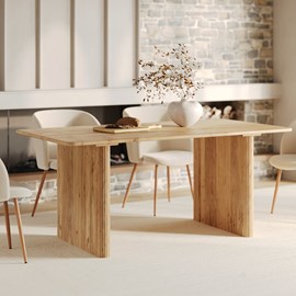 Table rectangulaire en bois d'acacia 6 personnes - andrea