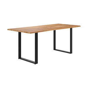 Table rectangulaire 8 personnes en bois d'acacia et métal  200 cm - joko