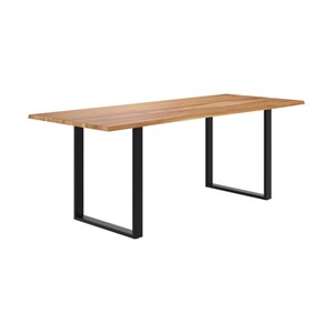 Table rectangulaire 8 personnes en bois d'acacia et métal  220 cm - joko