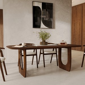 Table rectangulaire en bois de manguier massif 6 places - maya
