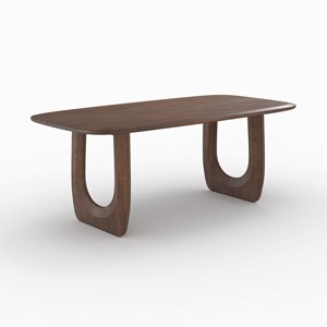 Table rectangulaire en bois de manguier massif 6 places - maya