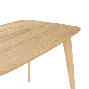 Table rectangulaire 4 personnes en bois clair 120 cm - oman
