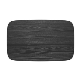 Table rectangulaire 4 personnes en bois noir 120 cm - oman